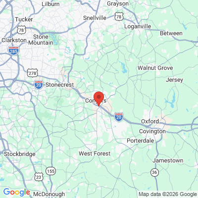 Map to  office in Conyers, GA