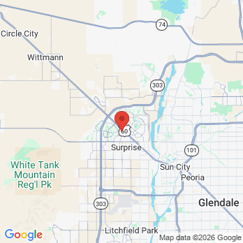 Map to Premier Dentistry and Implant Center office in Surprise, AZ