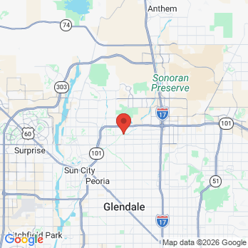 Map to OnCall Dental Urgent Care Glendale office in Glendale, AZ