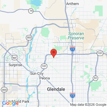 Map to E&S Orthodontics office in Glendale, AZ