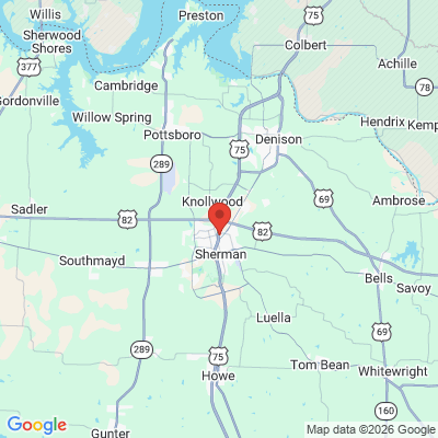 Map to  office in Sherman, TX
