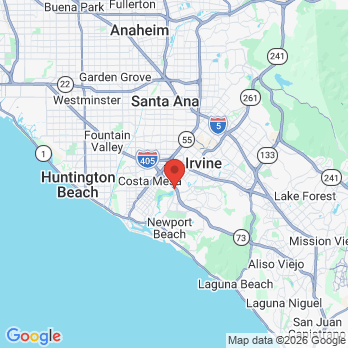 Map to Res Dental Newport Inc office in Newport Beach, CA
