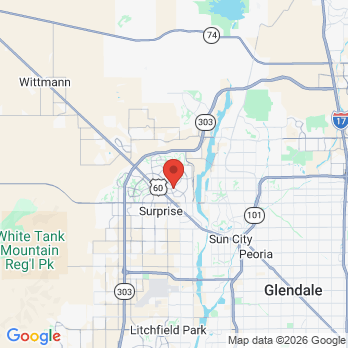 Map to AZ IMPLANT & DENTURE CENTER office in Sun City West, AZ