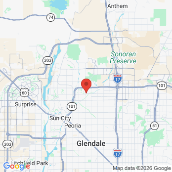 Map to Arrowhead Children's Dentistry and Orthodontics office in Glendale, AZ