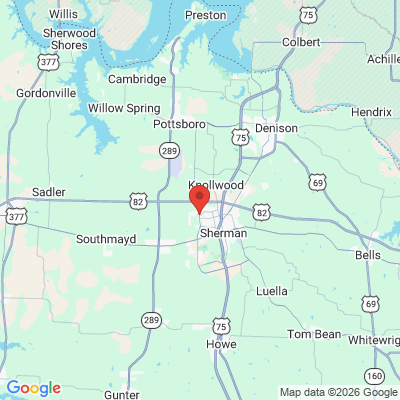 Map to  office in Sherman, TX