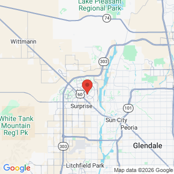 Map to Arizona Smile Design office in Sun City West, AZ