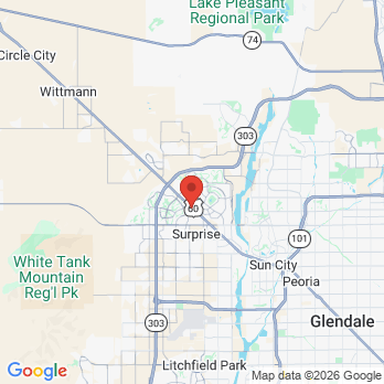 Map to Peak Dental Care office in Surprise, AZ