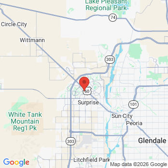 Map to Great smiles office in Surprise, AZ
