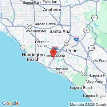 Map to Alireza farighi DDS.inc office in Costa Mesa, CA