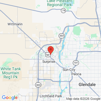 Map to Bradford Endodontics office in Sun City West, AZ