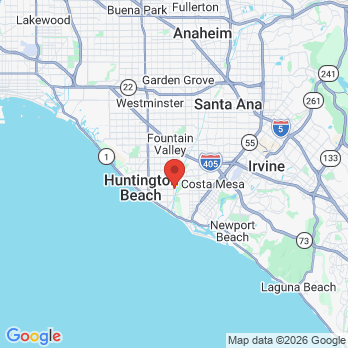 Map to Orange  Coast Dental Specialty office in Huntington Beach, CA
