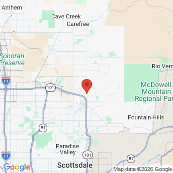 Map to Dr. Rick Dentistry office in Scottsdale, AZ