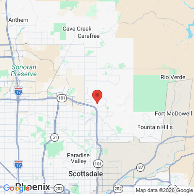 Map to Dr. Rick Dentistry office in Scottsdale, AZ