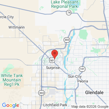 Map to Dr. Ryan Arthurs office in Sun City West, AZ