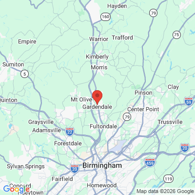 Map to  office in Gardendale, AL