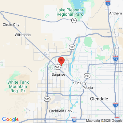 Map to A Tender Dental Care  office in Sun City West, AZ