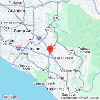 Map to The Tooth Co.  office in Irvine, CA