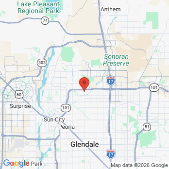 Map to Arrowhead Foothills Dentistry office in Glendale, AZ