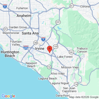 Map to Pourjamasb Bijan DDS office in Irvine, CA