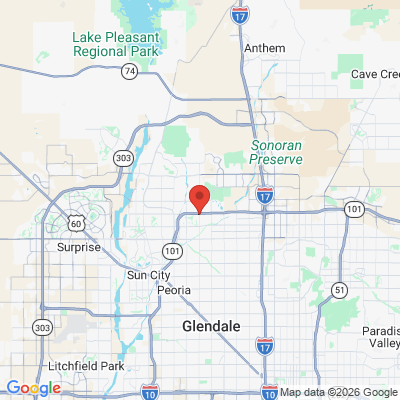 Map to Dr Darian office in Glendale, AZ
