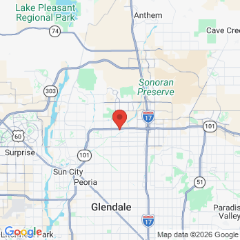 Map to Dr. Russell Crane office in Glendale, AZ