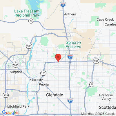 Map to Malek Periodontics office in glendale, AZ