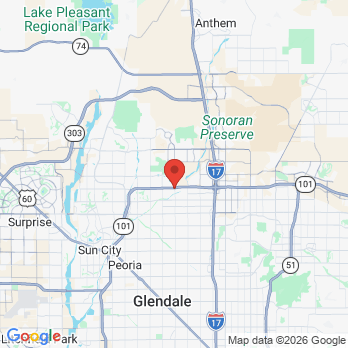 Map to Malek Periodontics office in glendale, AZ