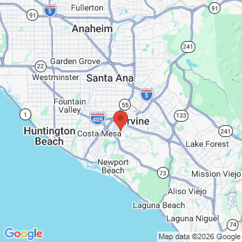Map to Newport Smile Studio office in Newport Beach, CA