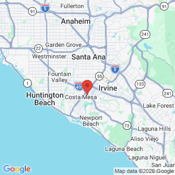 Map to Newport Bay Dental office in Costa Mesa, CA