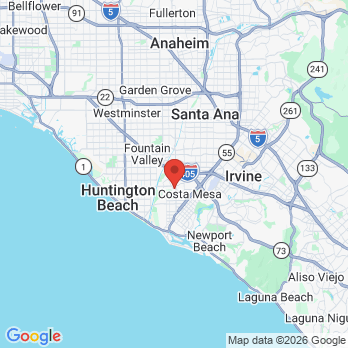 Map to Dr. Josephine R. Sinajon, DMD office in Costa Mesa, CA