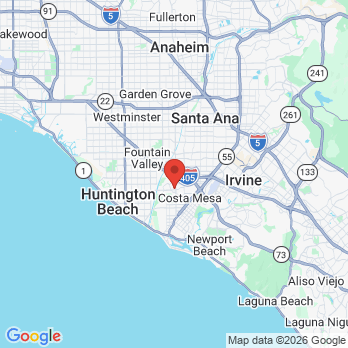 Map to Coastal Smiles office in Costa Mesa, CA