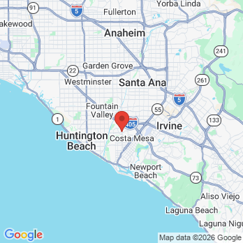 Map to Nu Smile Dental Center office in Costa Mesa, CA