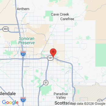 Map to Guaranteed Dental Solutions North Phoenix office in Phoenix, AZ