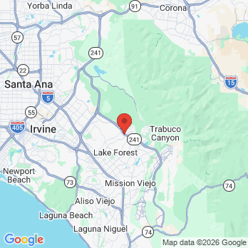 Map to Baker Ranch Dental Spa & Implant Center office in Lake Forest, CA
