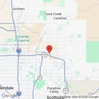 Map to Desert Ridge Pediatric Dentistry office in Phoenix, AZ