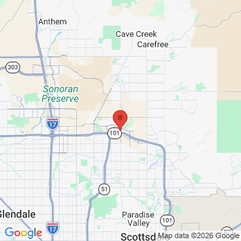 Map to canyon ridge endodontics office in Phoenix, AZ