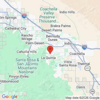 Map to Bliss Dentistry office in La Quinta, CA