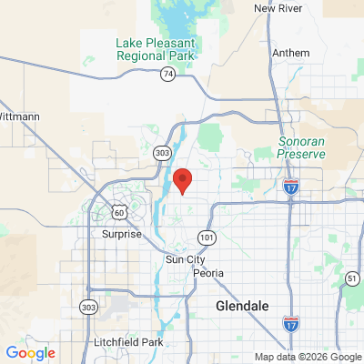 Map to Pleasant Dental Care office in Peoria, AZ