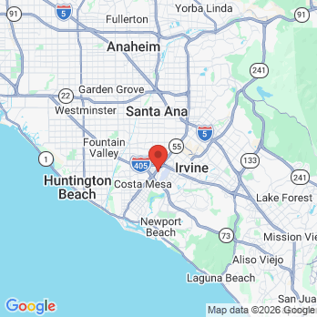 Map to Aqua Dental office in Costa Mesa, CA