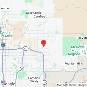 Map to Pinnacle Peak Dental Care office in Scottsdale, AZ