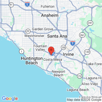 Map to drroger office in Costa Mesa, CA