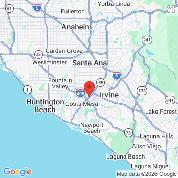 Map to Newport Dental Group office in Costa Mesa, CA