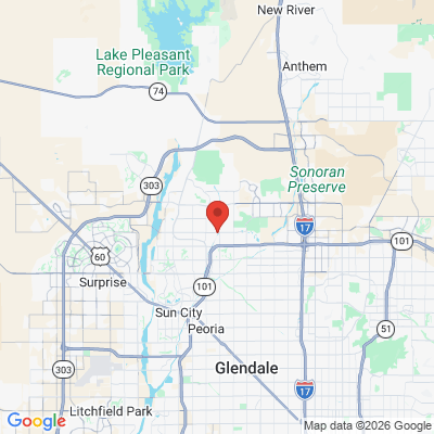 Map to Desert Summit Dentistry office in Peoria, AZ