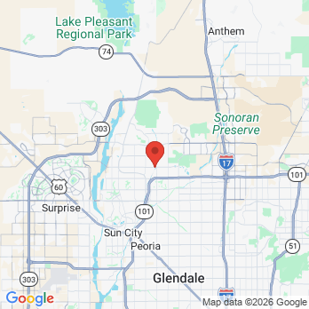 Map to Desert Summit Dentistry office in Peoria, AZ
