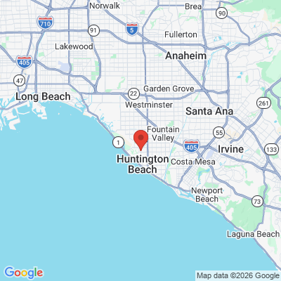 Map to Cardinal Dental office in Huntington Beach, CA