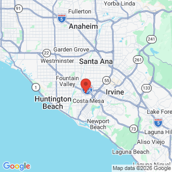 Map to Dustin Hung Nguyen DDS INC office in Costa Mesa, CA