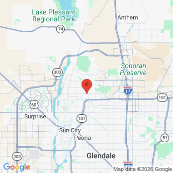 Map to Arrowhead Family Dentistry office in Peoria, AZ