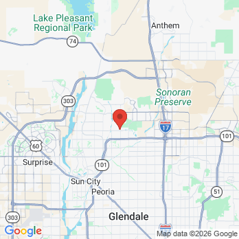 Map to Jennifer Fineberg D.D.S., P.C. office in Glendale, AZ