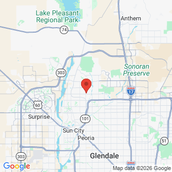 Map to West Valley Pediatric Dentistry & Orthodontics office in Peoria, AZ