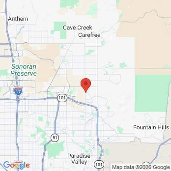 Map to Pinnacle Peak Dental Care office in Scottsdale, AZ